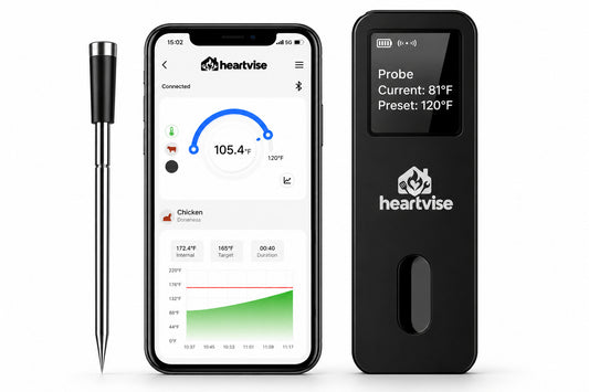 Heartvise Wireless Meat Thermometer with app