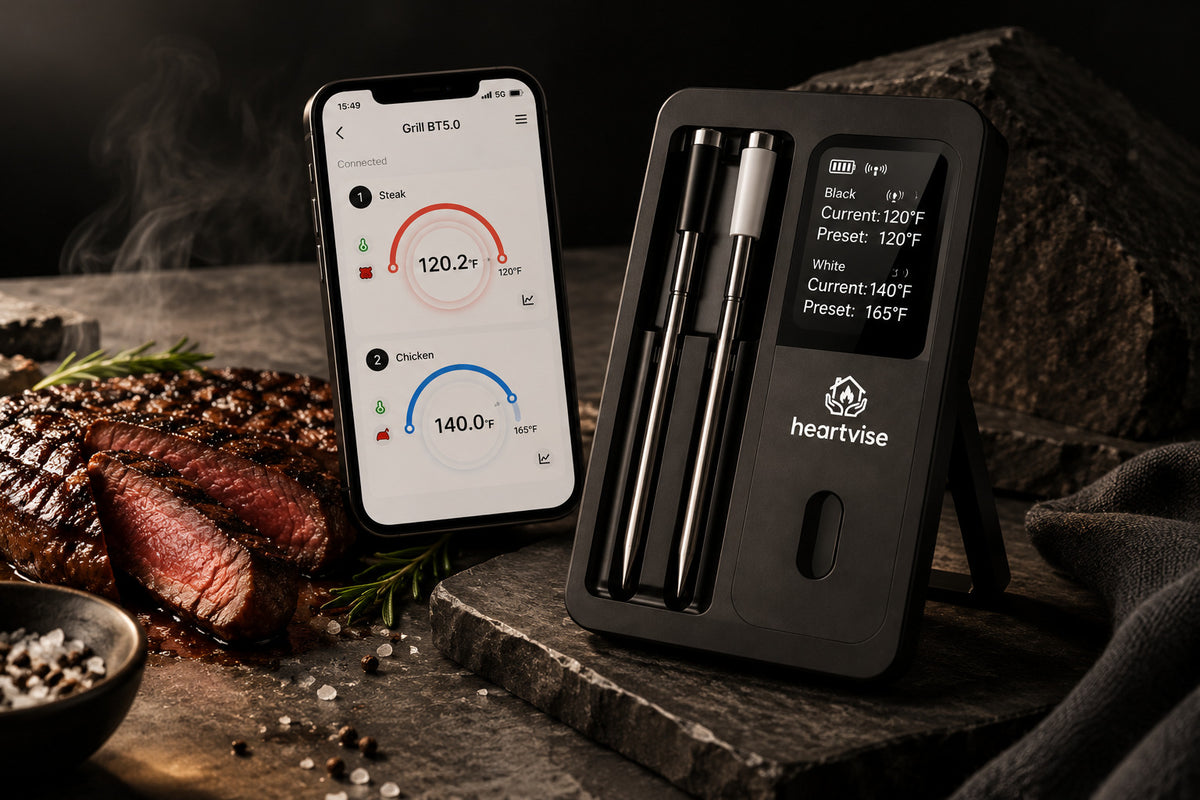 Heartvise Wireless Meat Thermometer, Dual Probe set